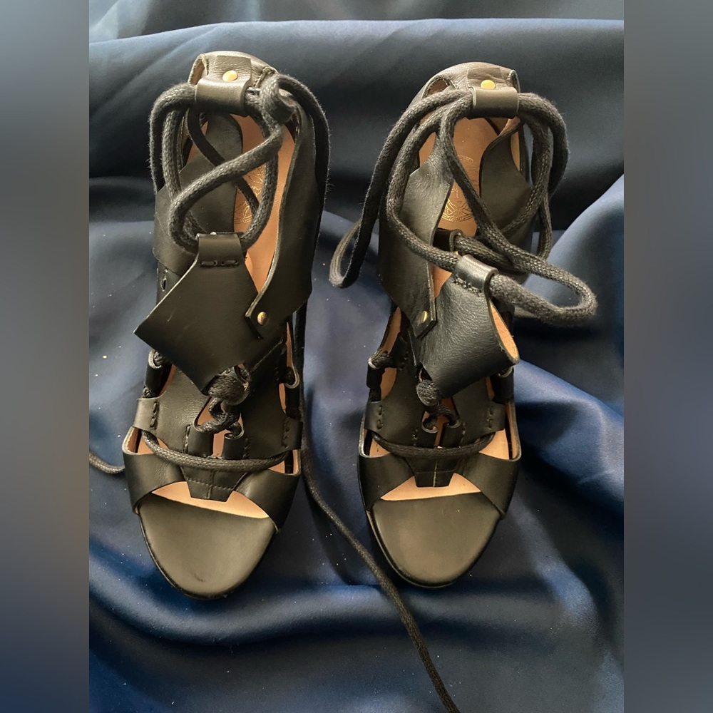 Versace Leather Caged Heels